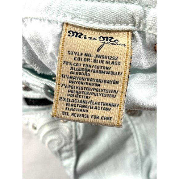 Miss Me Signature Skinny Jeans Size 25 Blue Glass - Picture 4 of 10